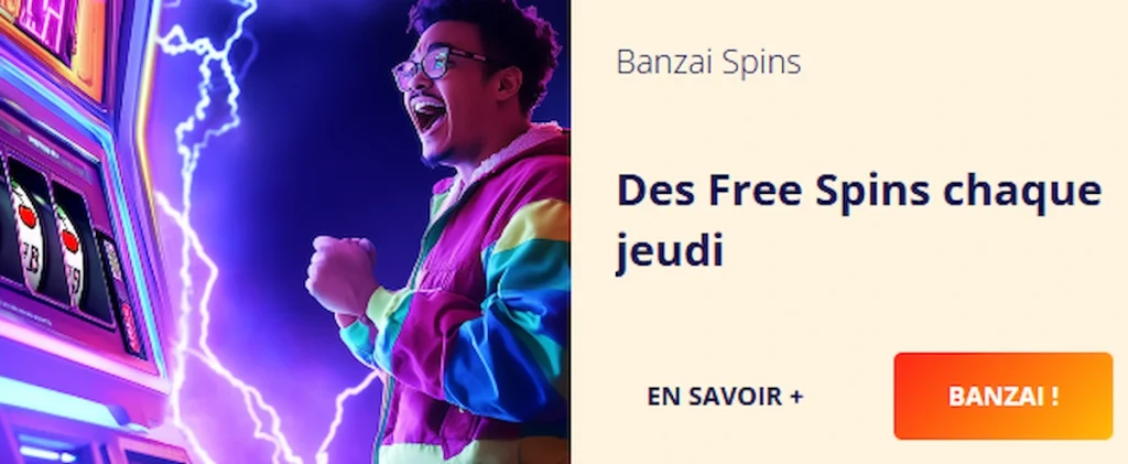Devenez un héros sur Banzai Casino et profitez de l'offre Banzai Spins sans wager
