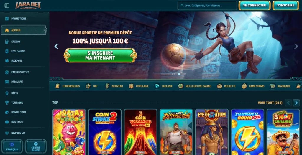 Thème aventure de Larabet Casino invitant à explorer les niveaux VIP